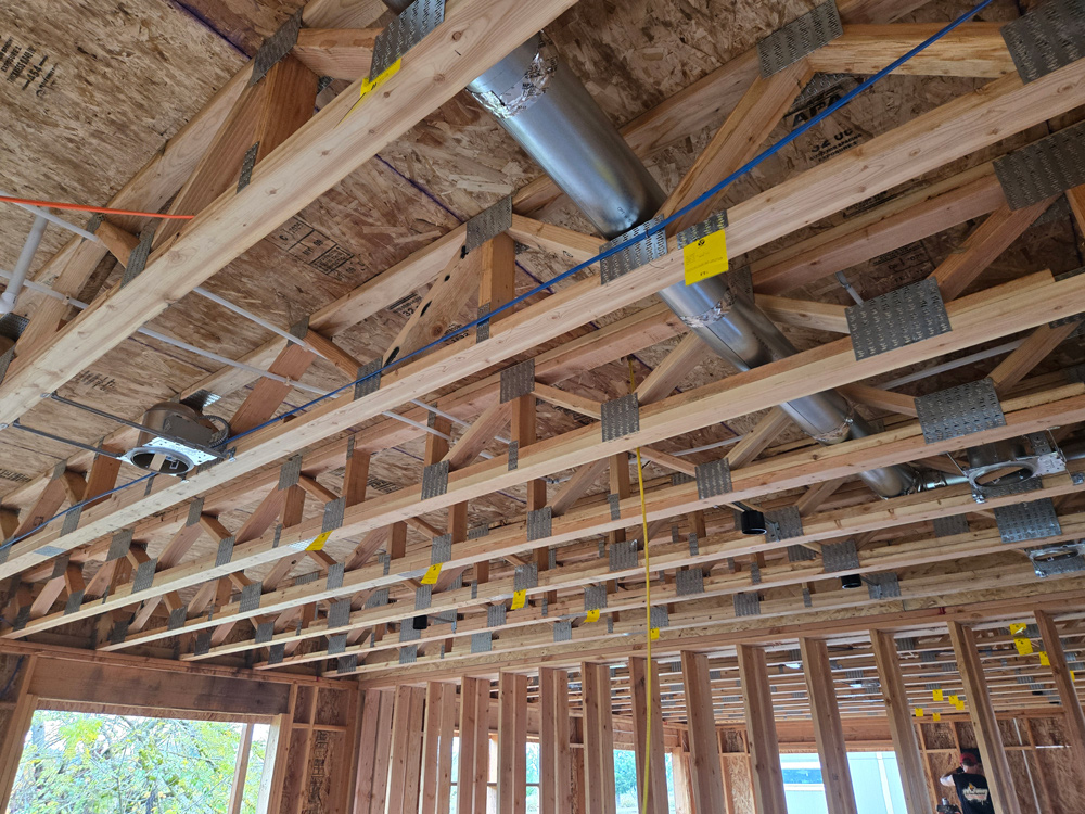 Floor trusses installation 2